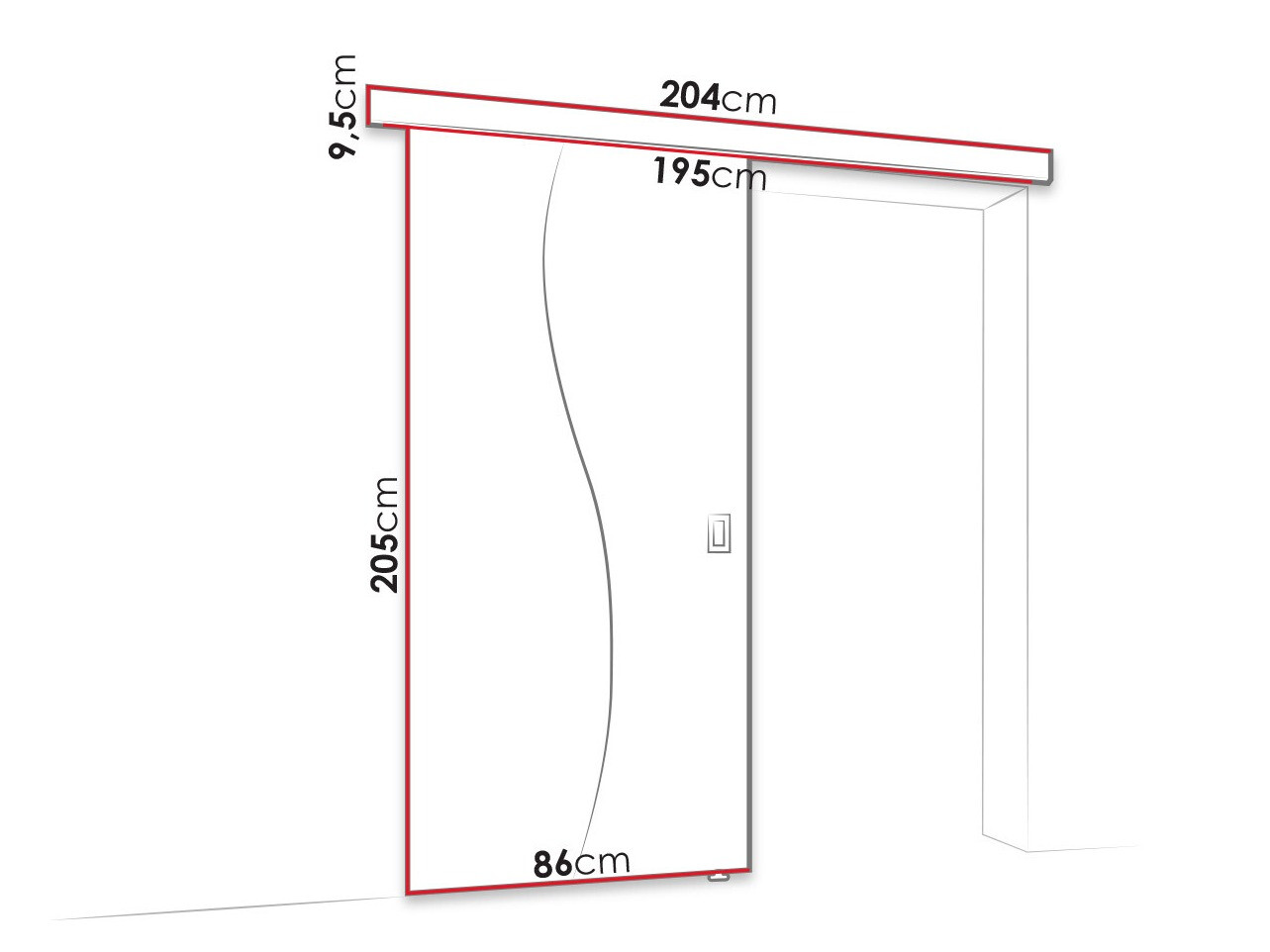 Drsna vrata Dover 150 (Bela)