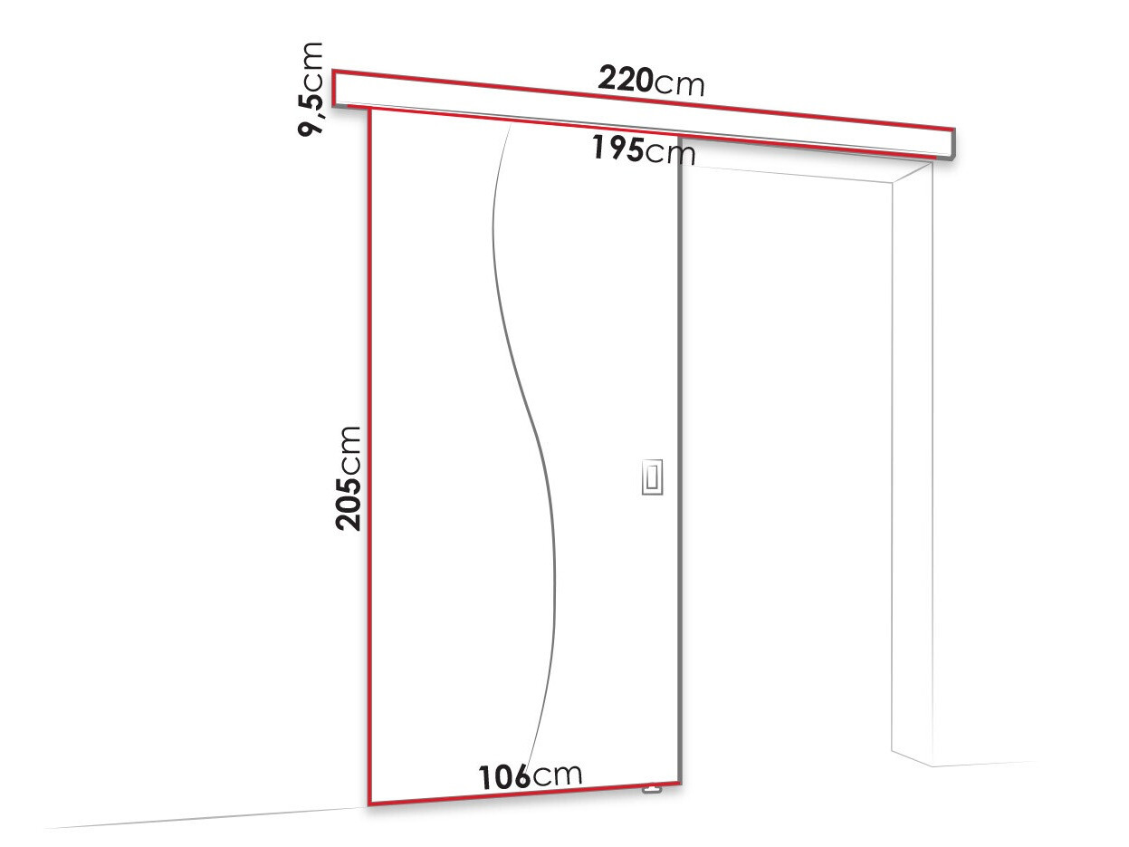 Drsna vrata Dover 152 (Temni jasen)