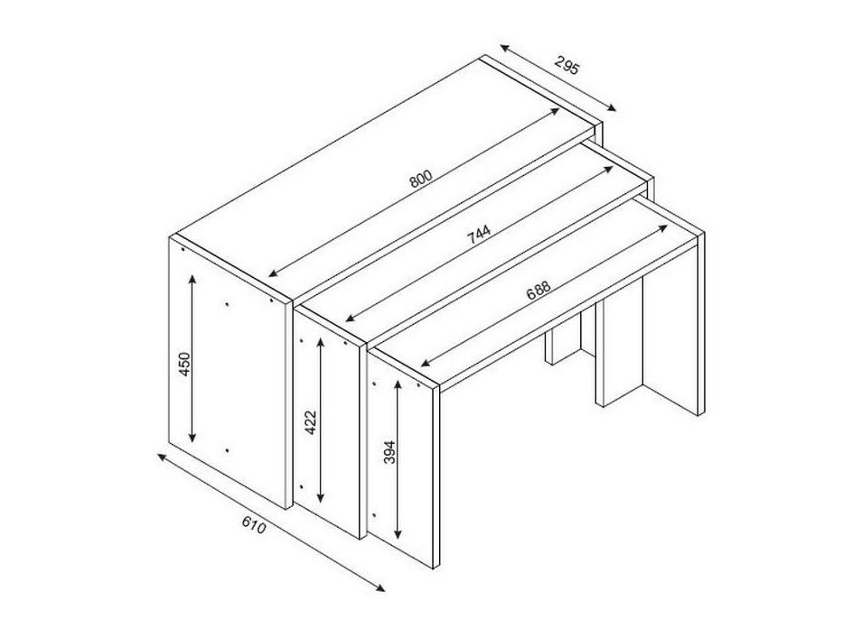 Komplet klubskih mizic Kailua 128