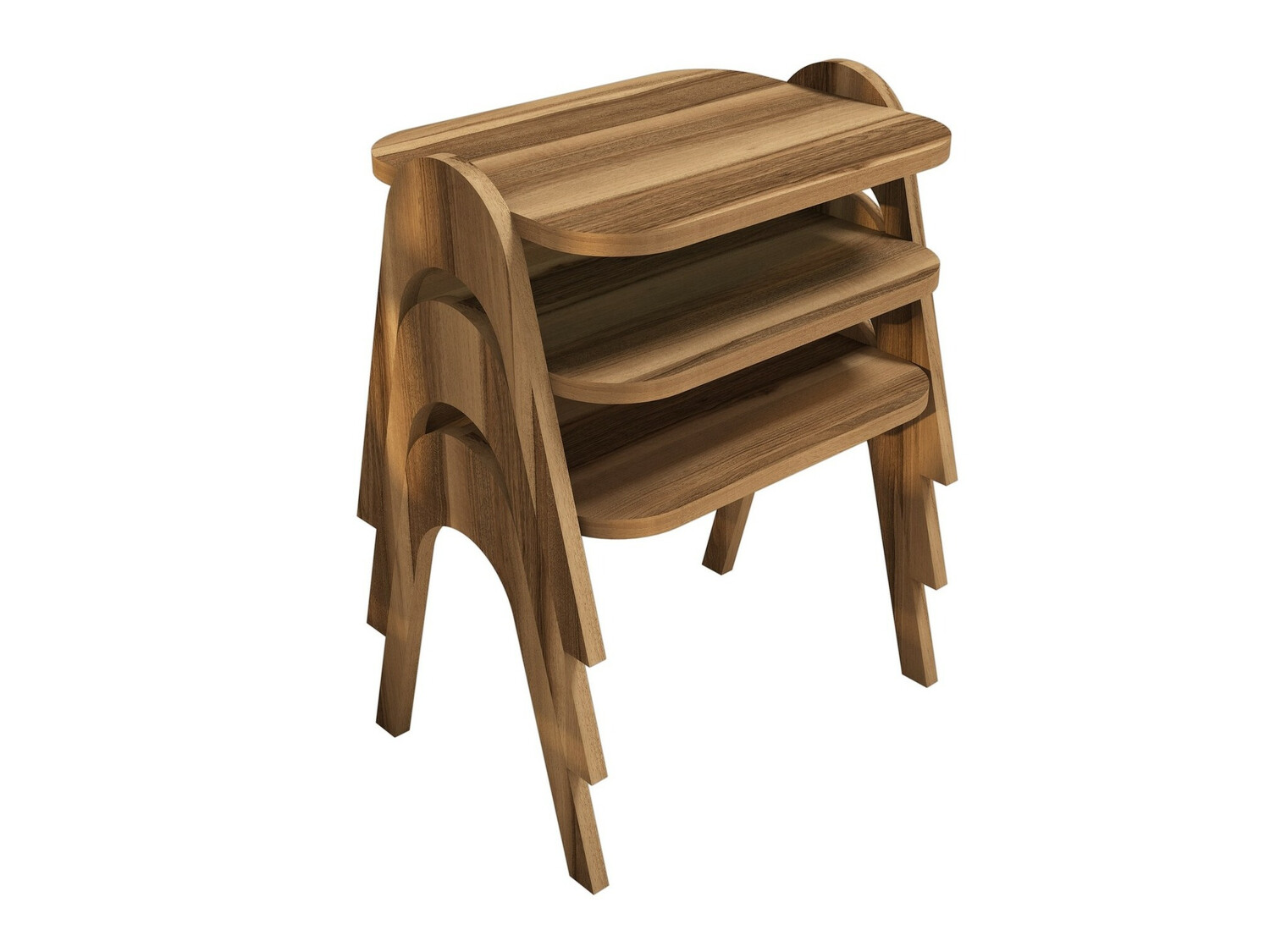 Komplet stranskih mizic Kailua 1621 (Oreh)