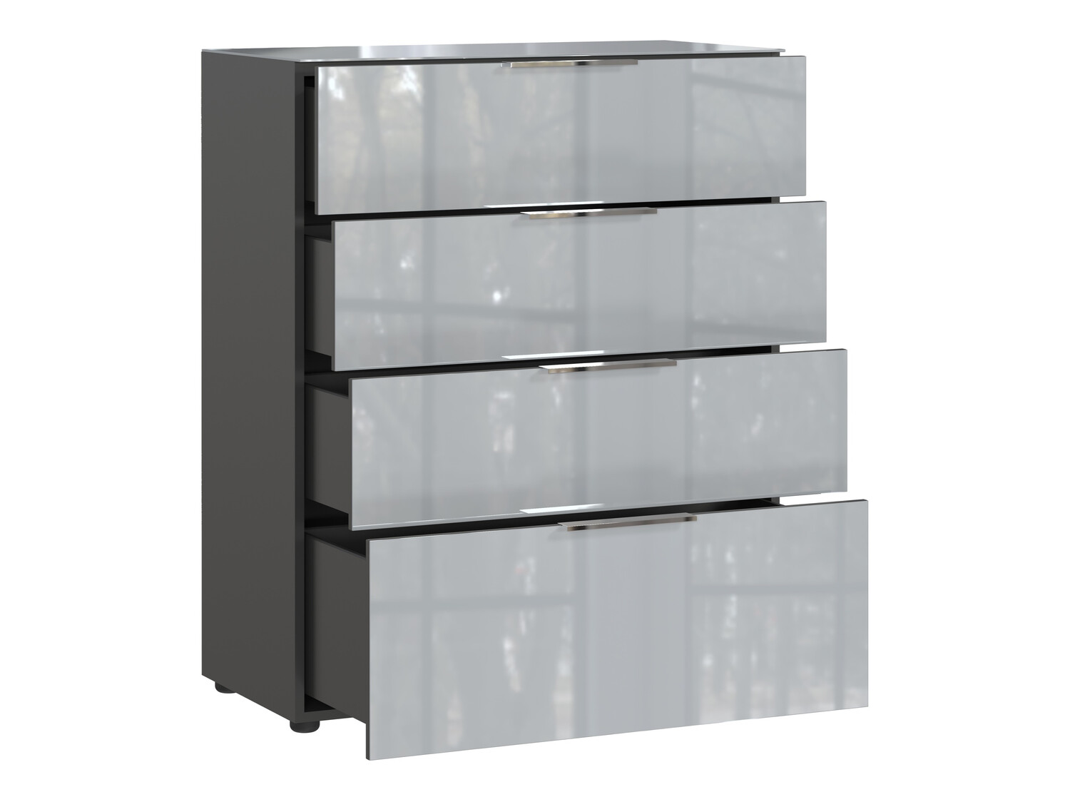 Komoda Sacramento 299 (Grafit + Sijaj siva)