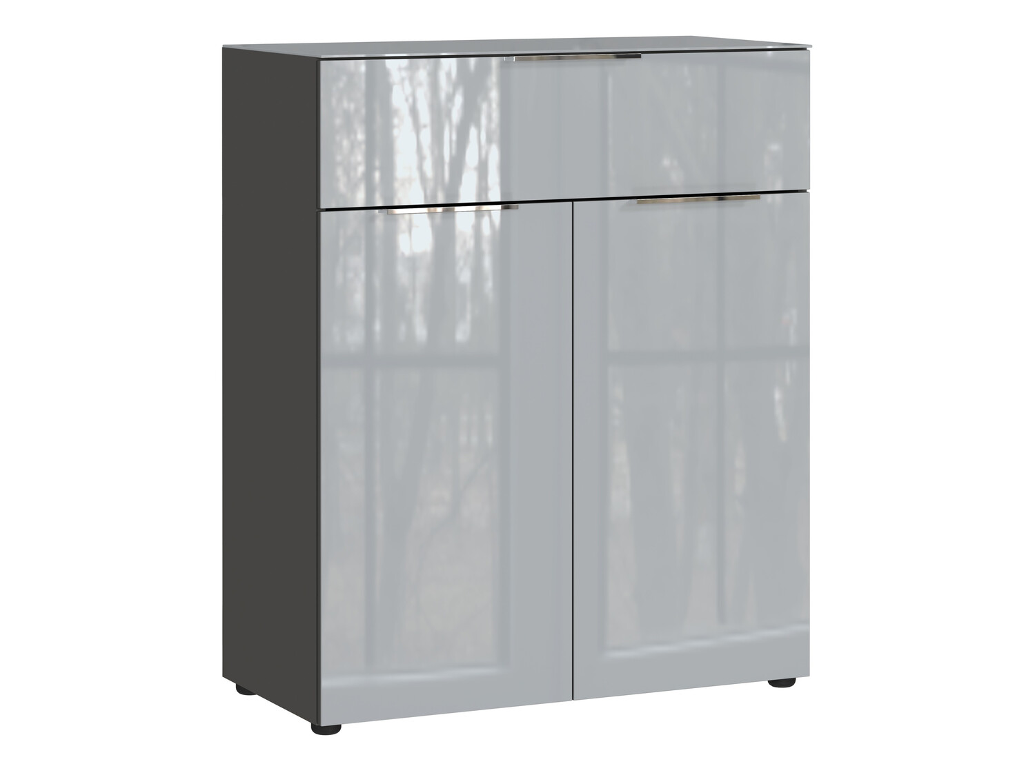 Komoda Sacramento 301 (Grafit + Sijaj siva)