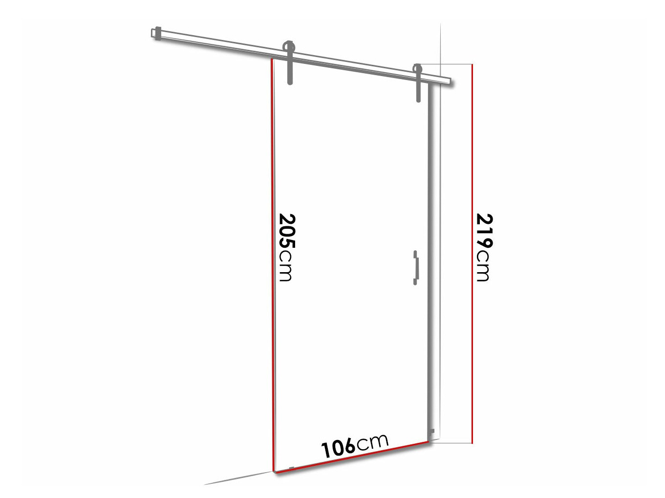 Drsna vrata Dover 164 (Bela + Črna)