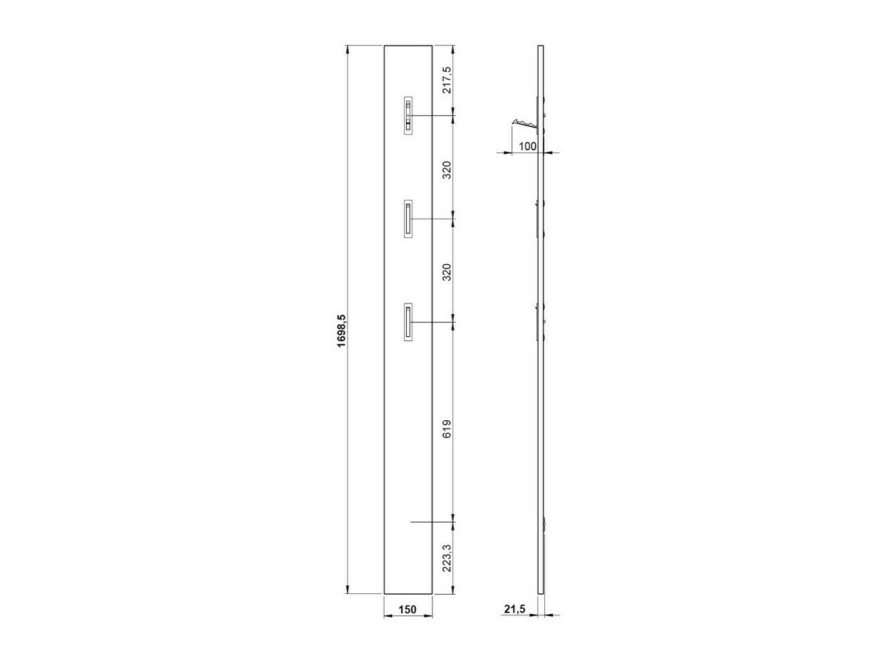 Obešalnik Cirsale 100 (Grafit)