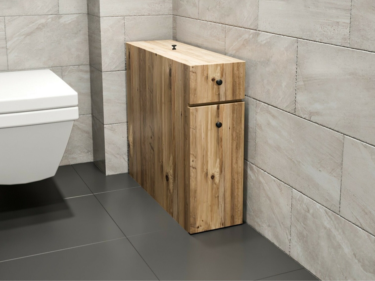 Prostostoječa Kopalniška omarica Kailua 183 (Hrast)