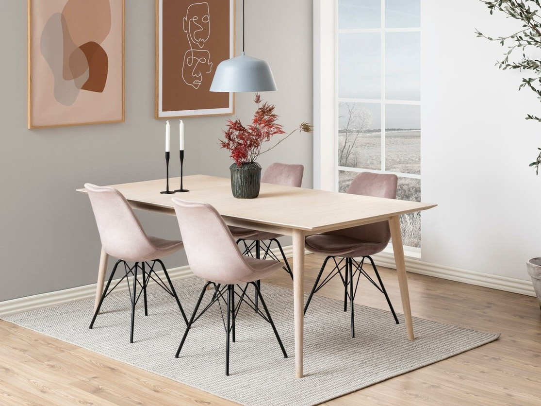 Jedilniški komplet Norsica 330 (Umazano roza + Črna)