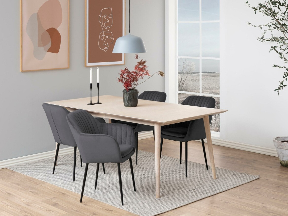 Jedilniški komplet Norsica 513 (Temno siva + Črna)