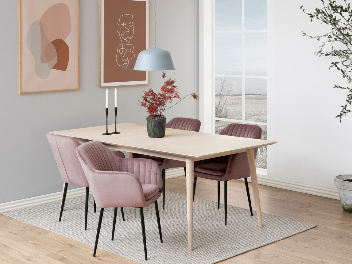 Jedilniški komplet Norsica 513 (Umazano roza + Črna)