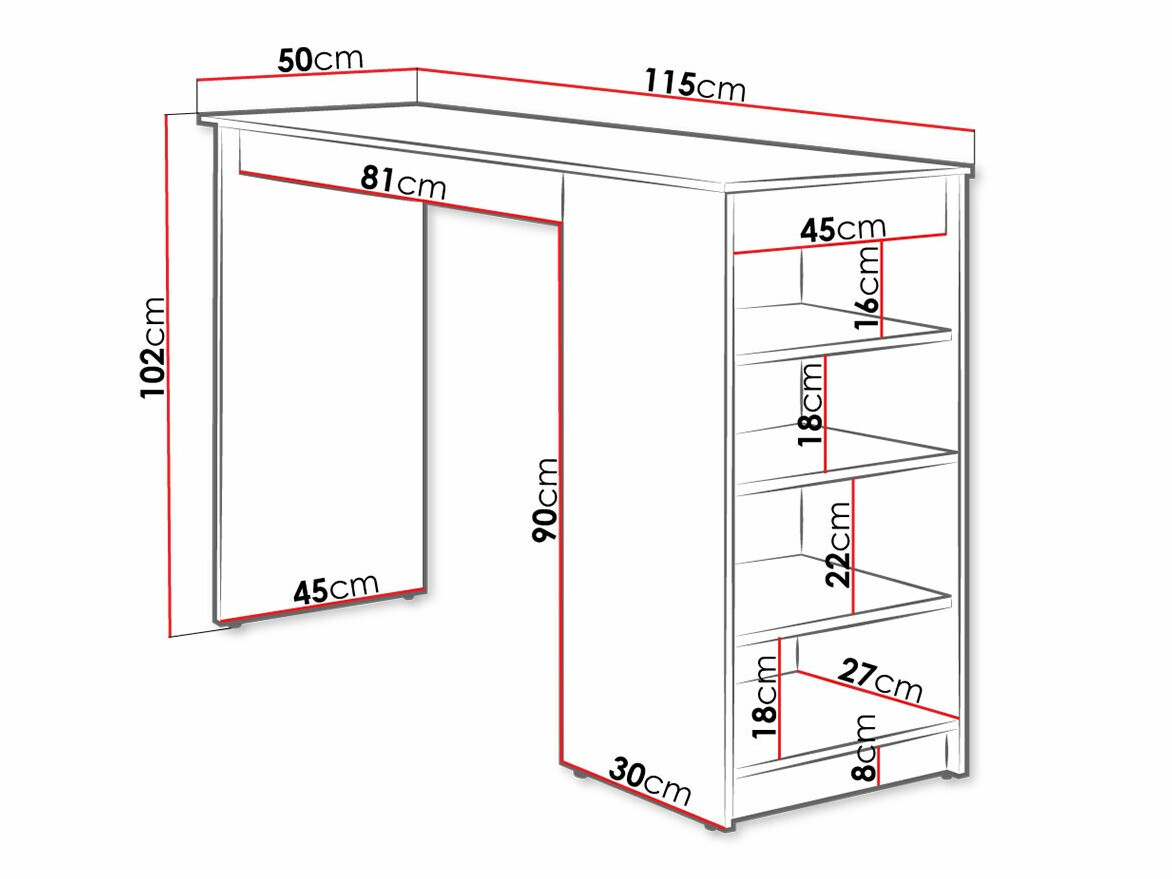 Barska miza Comfivo 259 (Artisan hrast)