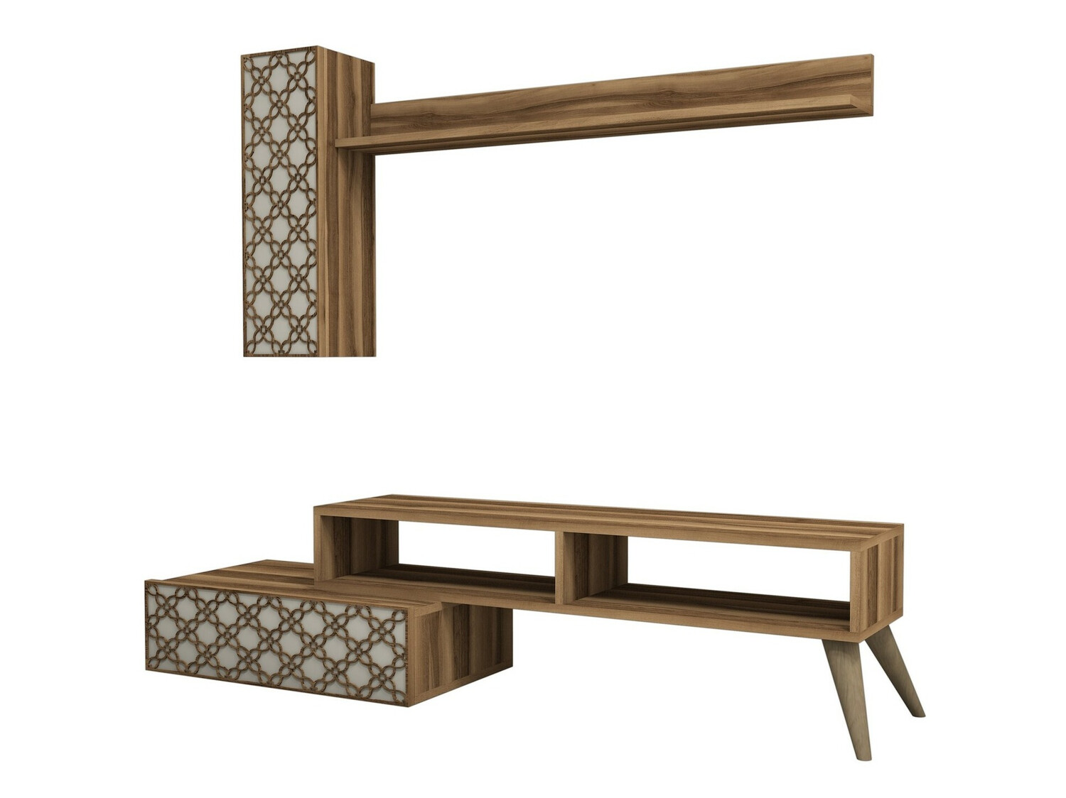 Komplet za dnevno sobo Kailua 1561 (Oreh + Krema)