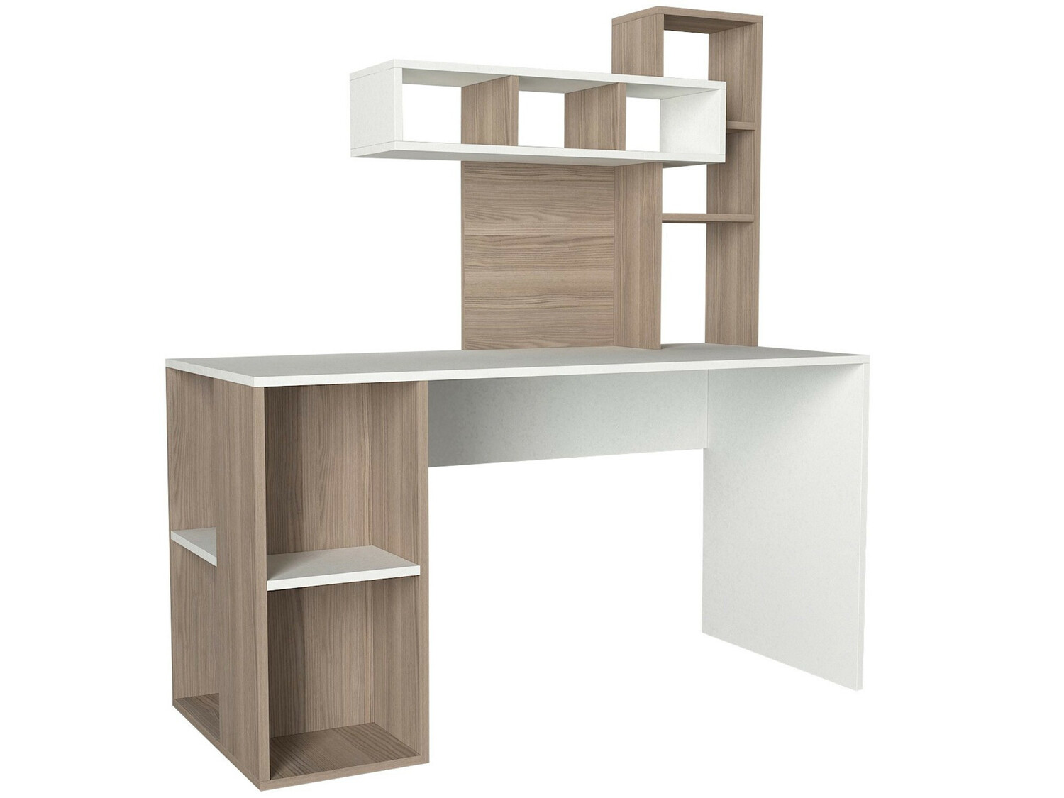 Pisalna miza Kailua 296 (Svetlo rjava + Bela)