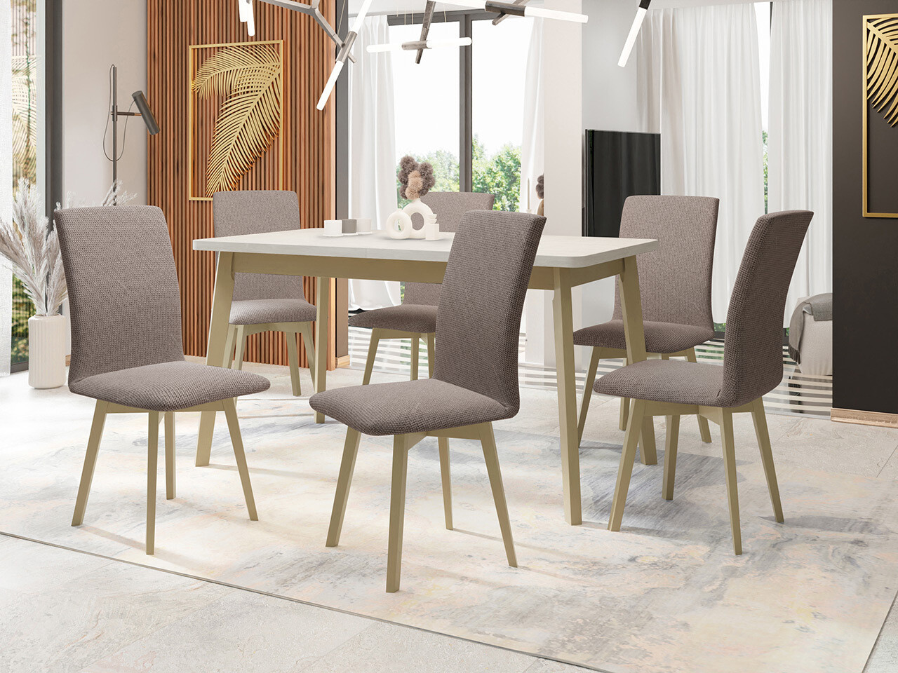 Jedilniški komplet Victorville 323 (Sonoma hrast)