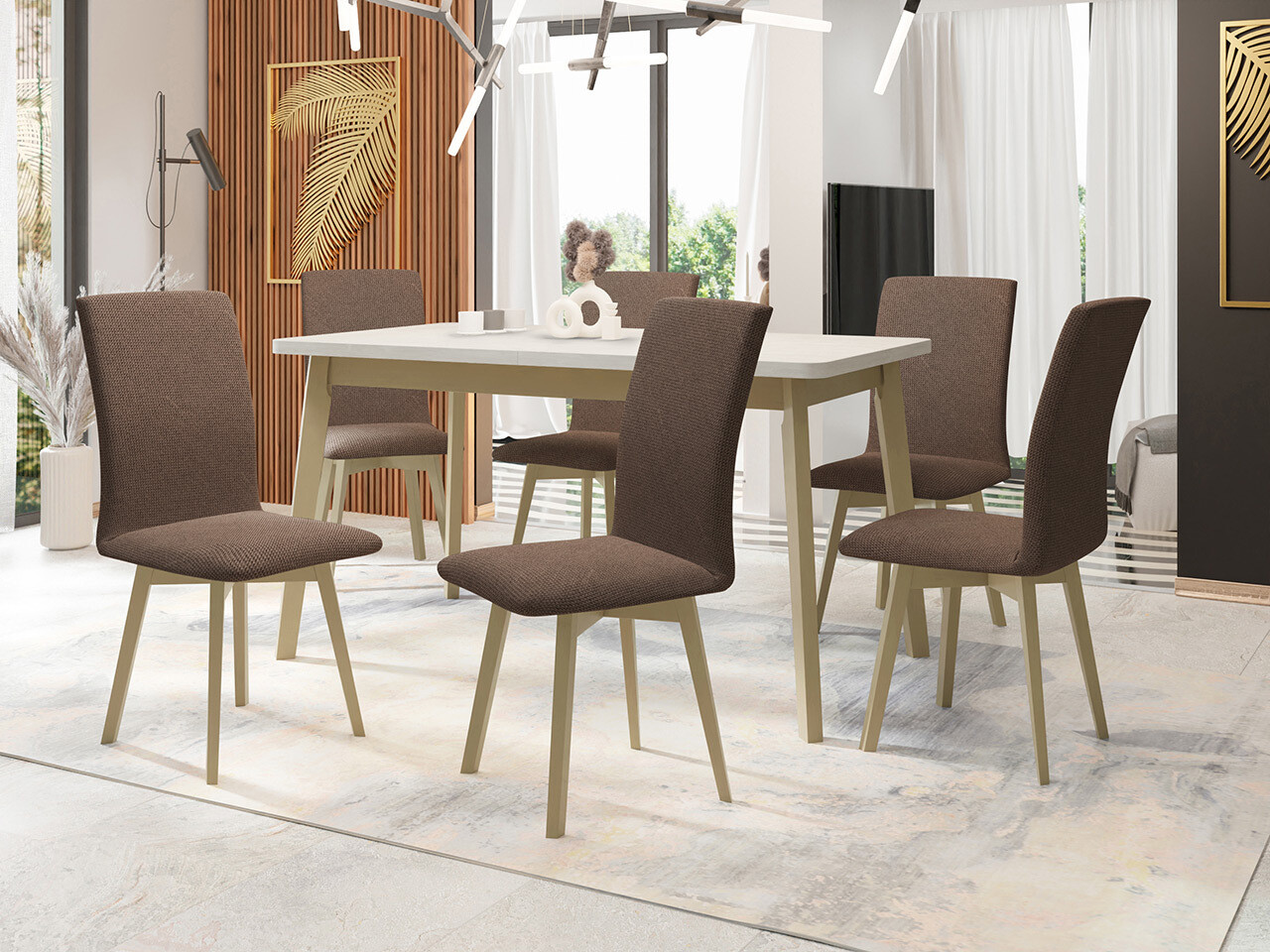 Jedilniški komplet Victorville 323 (Sonoma hrast)