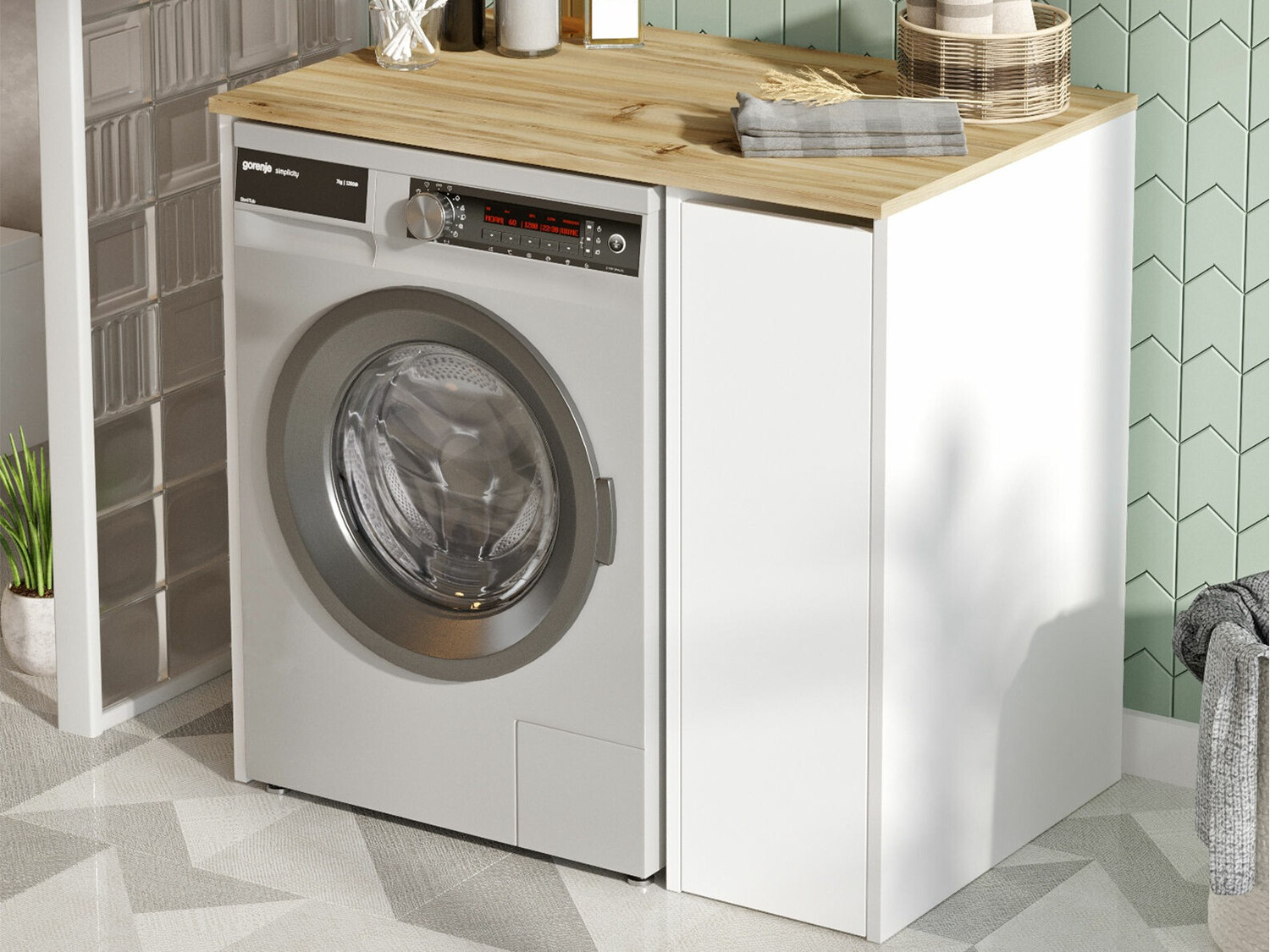 Kopalniški poličnik Kailua 339 (Bela + Hrast)