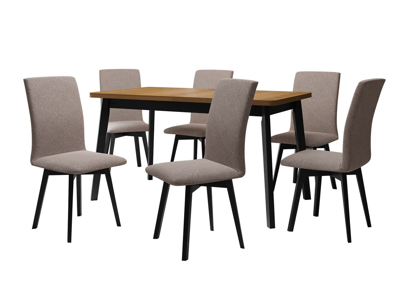 Jedilniški komplet Victorville 324 (Črna)