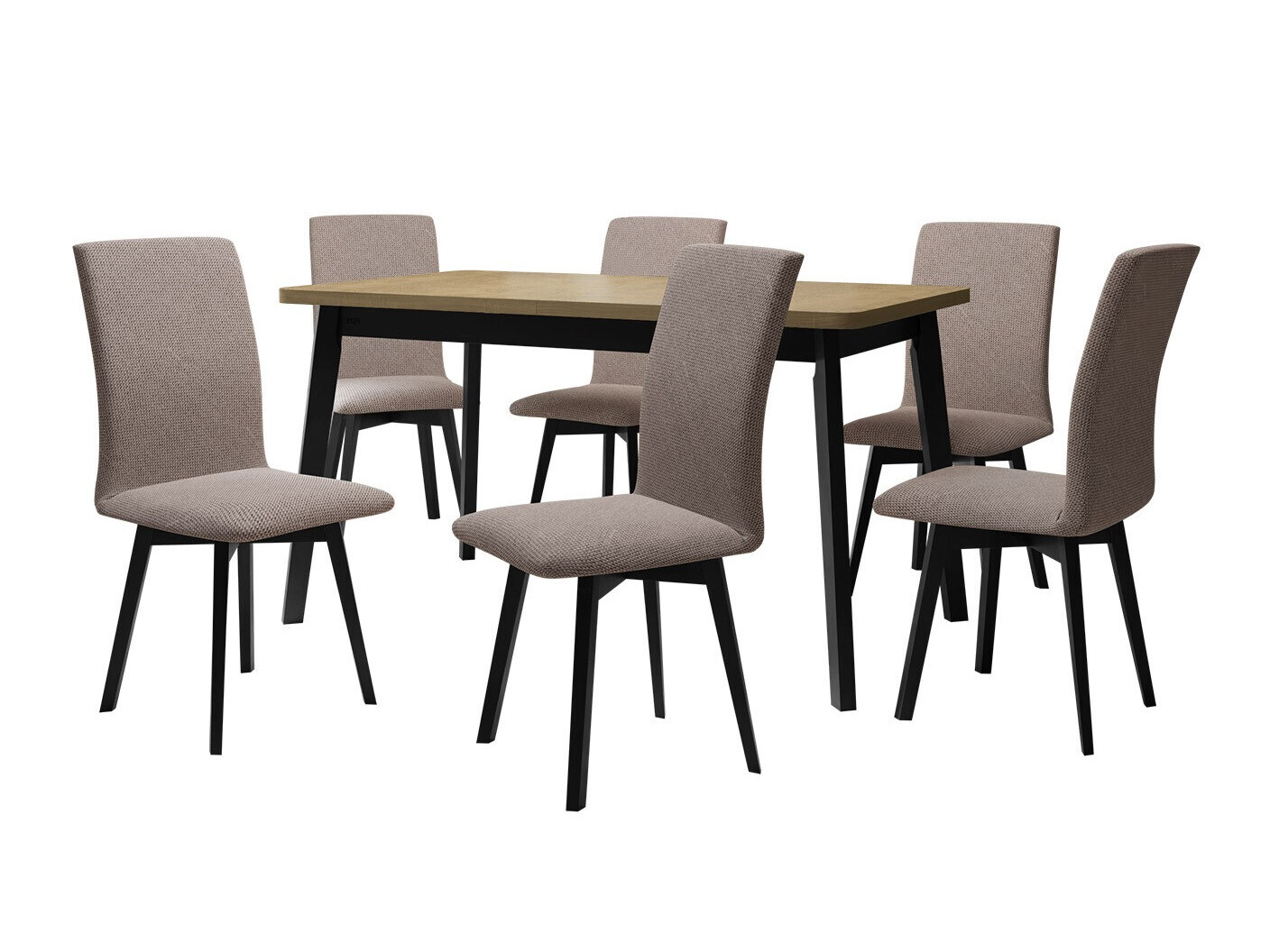 Jedilniški komplet Victorville 325 (Črna)