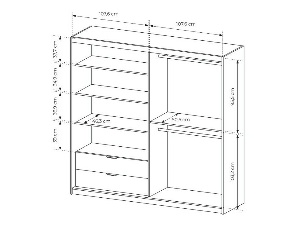Garderobna omara Lusone 100