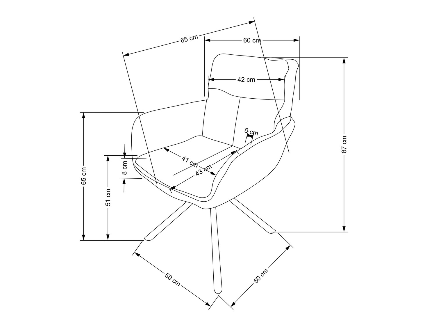 Stol Houston 1564 (Siva)