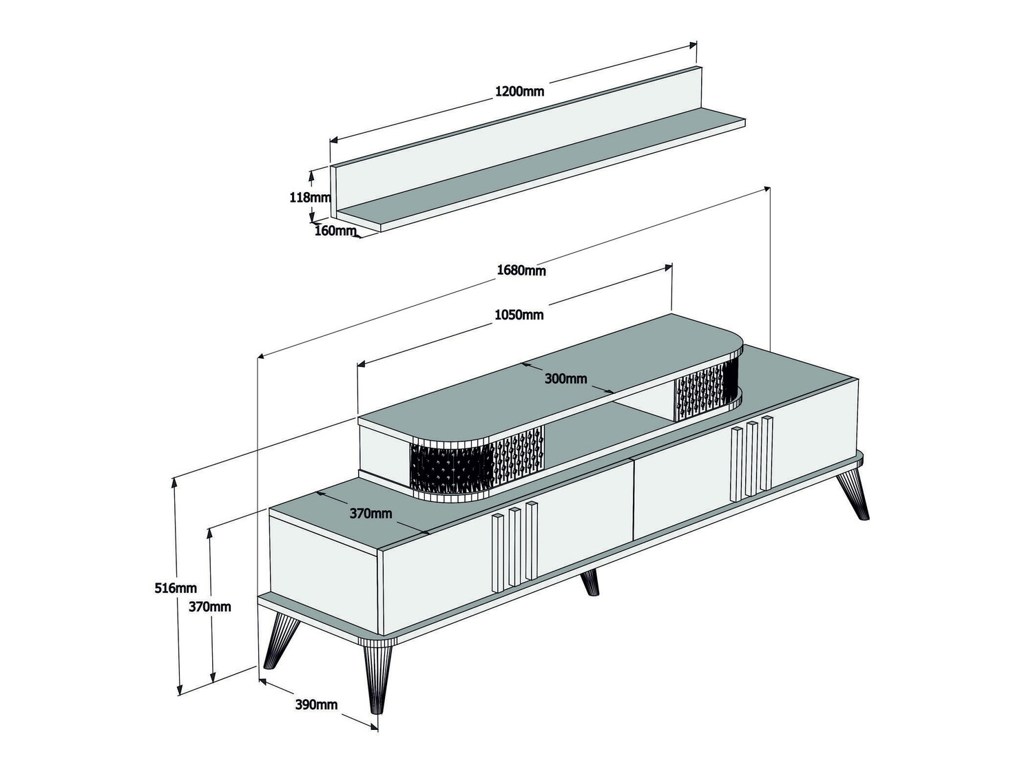 Dnevni prostor Kailua 383 (Bela)