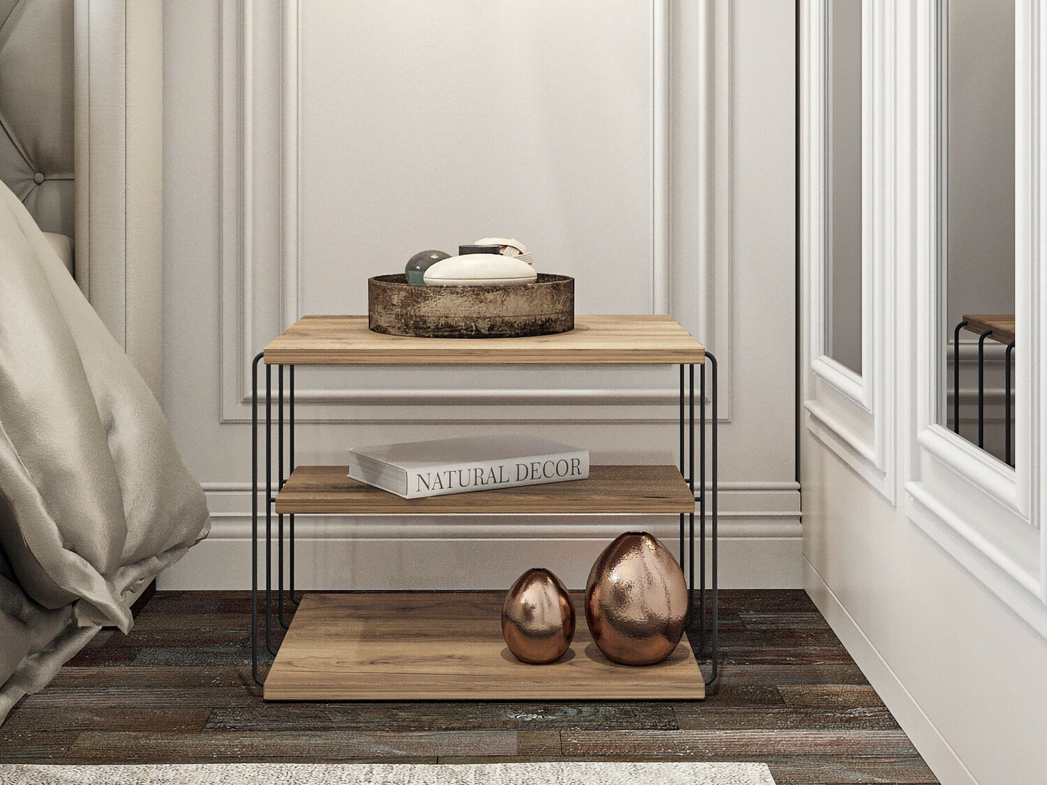 Stranska mizica Kailua 381 (Črna + Bor)