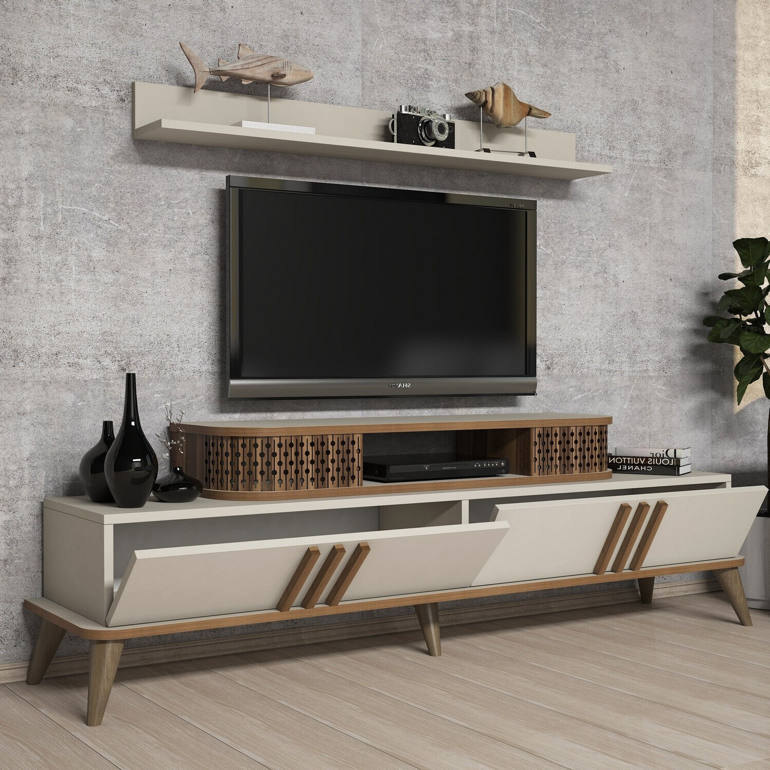 Komplet za dnevno sobo Kailua 385 (Krema)