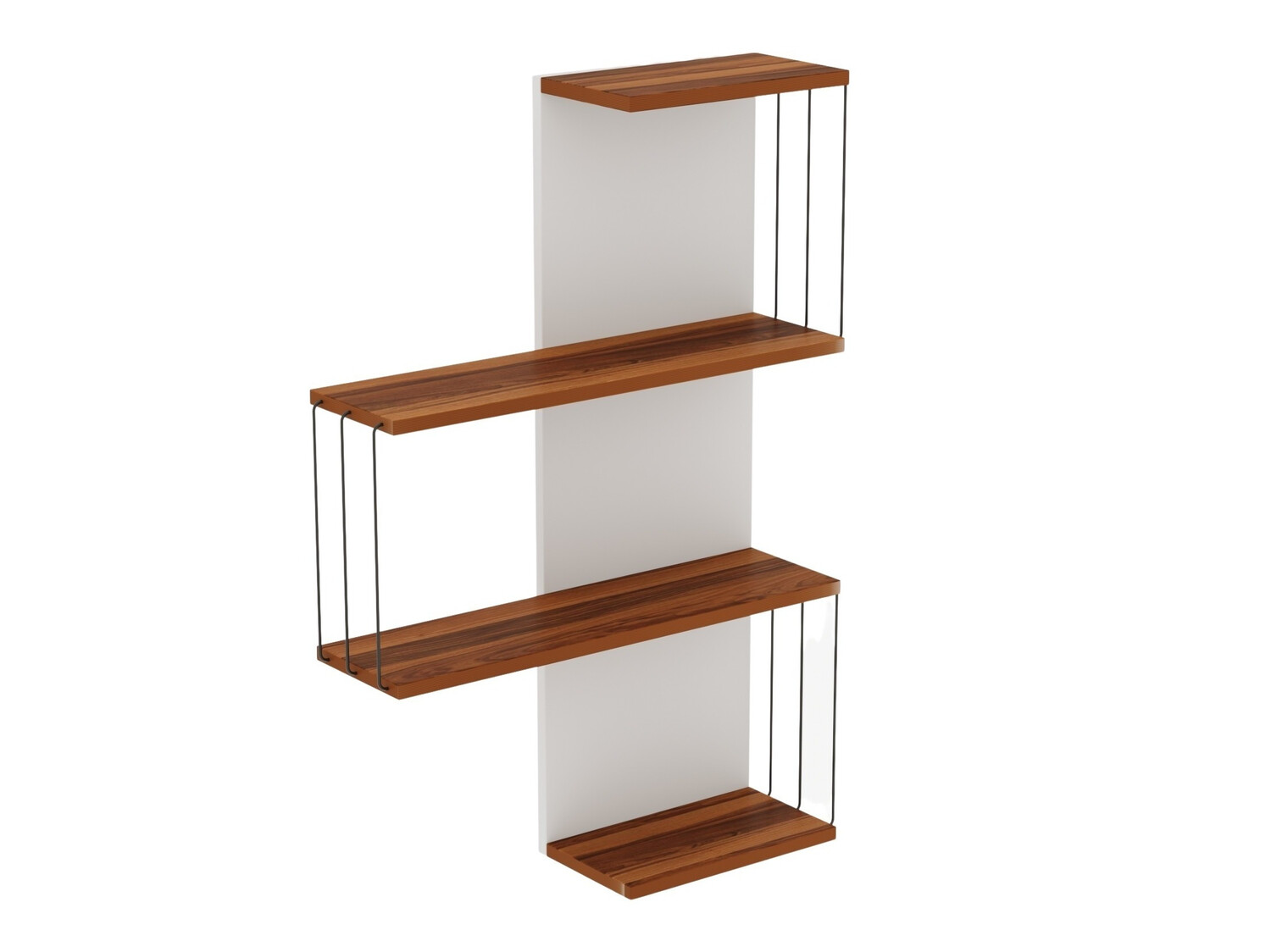 Stenska polica Kailua 406 (Rjava + Bela)