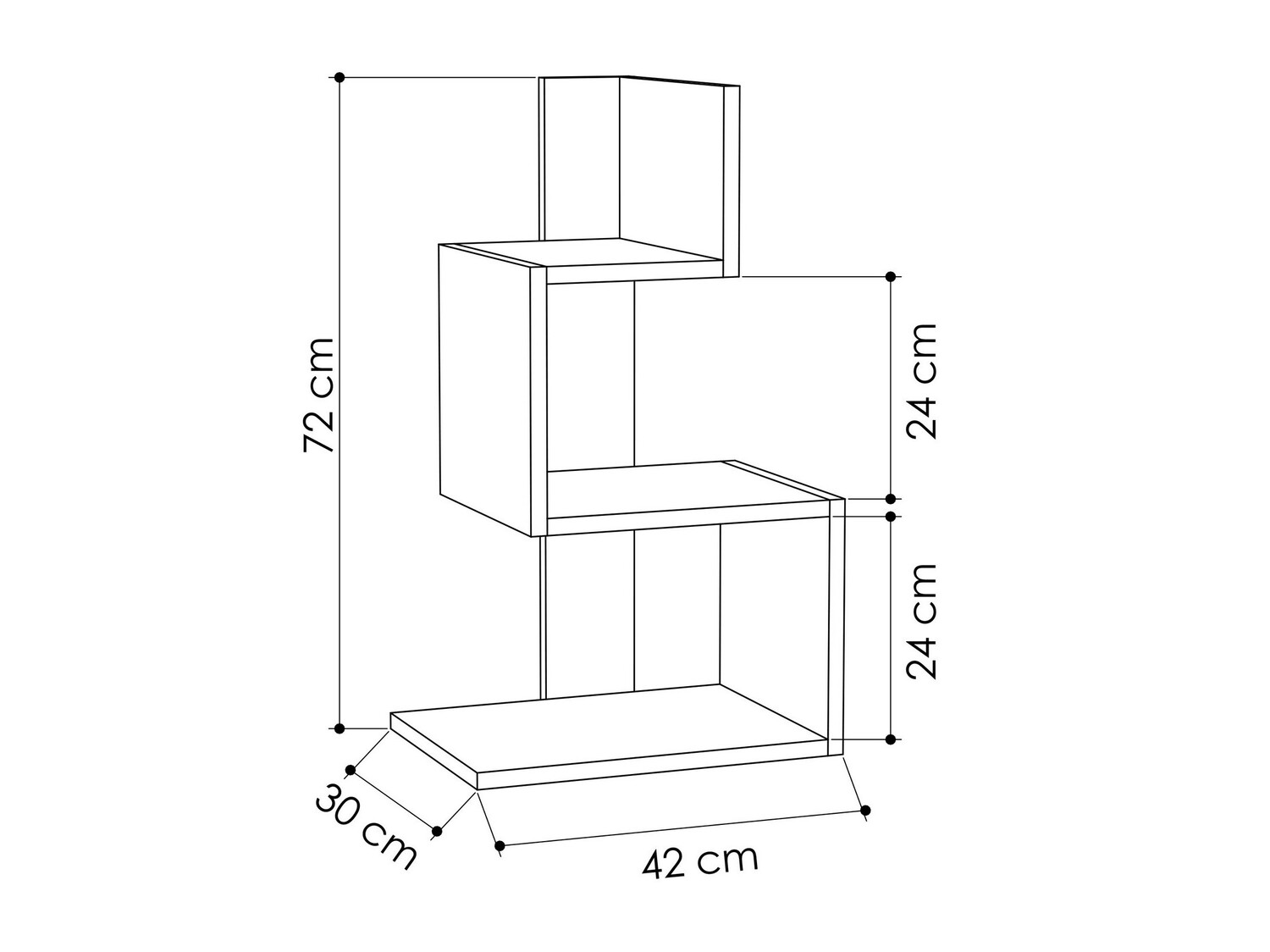 Stranska mizica Kailua 401 (Bela + Hrast)