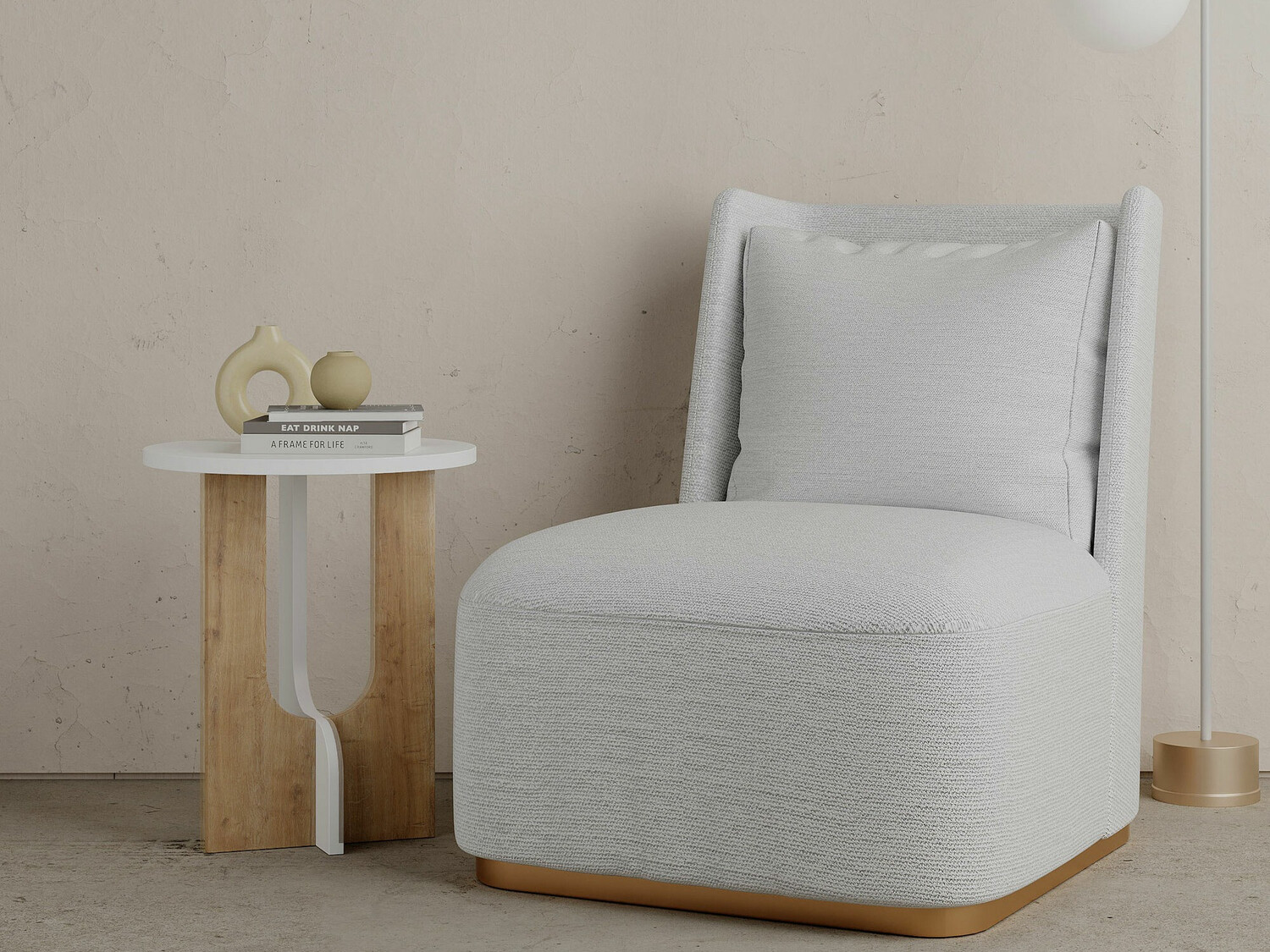 Stranska mizica Kailua 467 (Hrast + Bela)