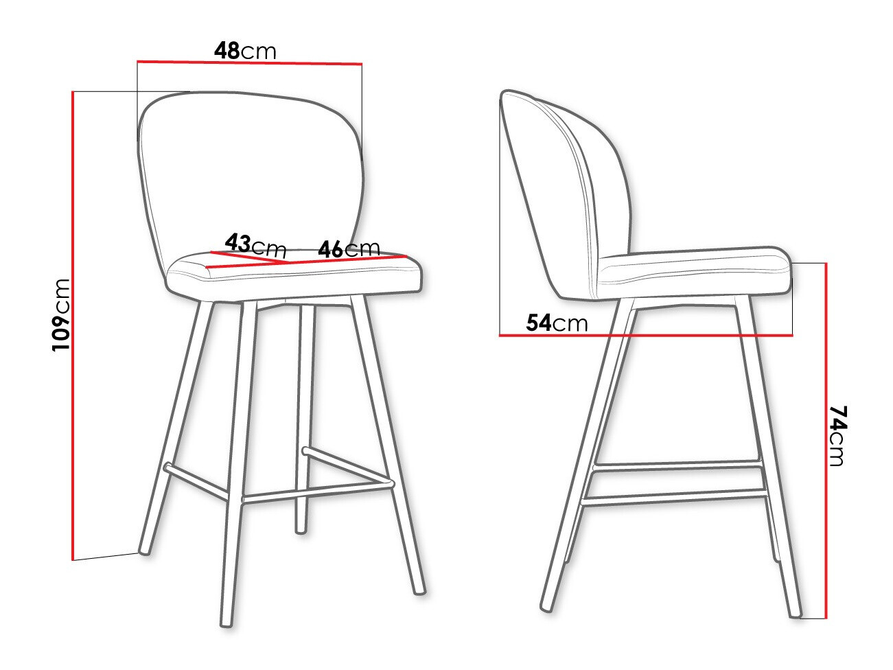 Barski stol Jackson 101 (Črna + Magic Velvet 2250)