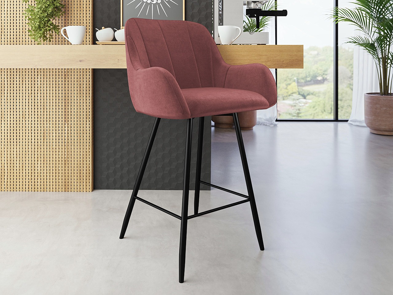 Barski stol Jackson 102 (Črna + Magic Velvet 2258)