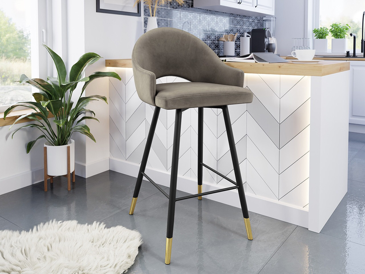 Barski stol Jackson 103 (Črna + Magic Velvet 2209)