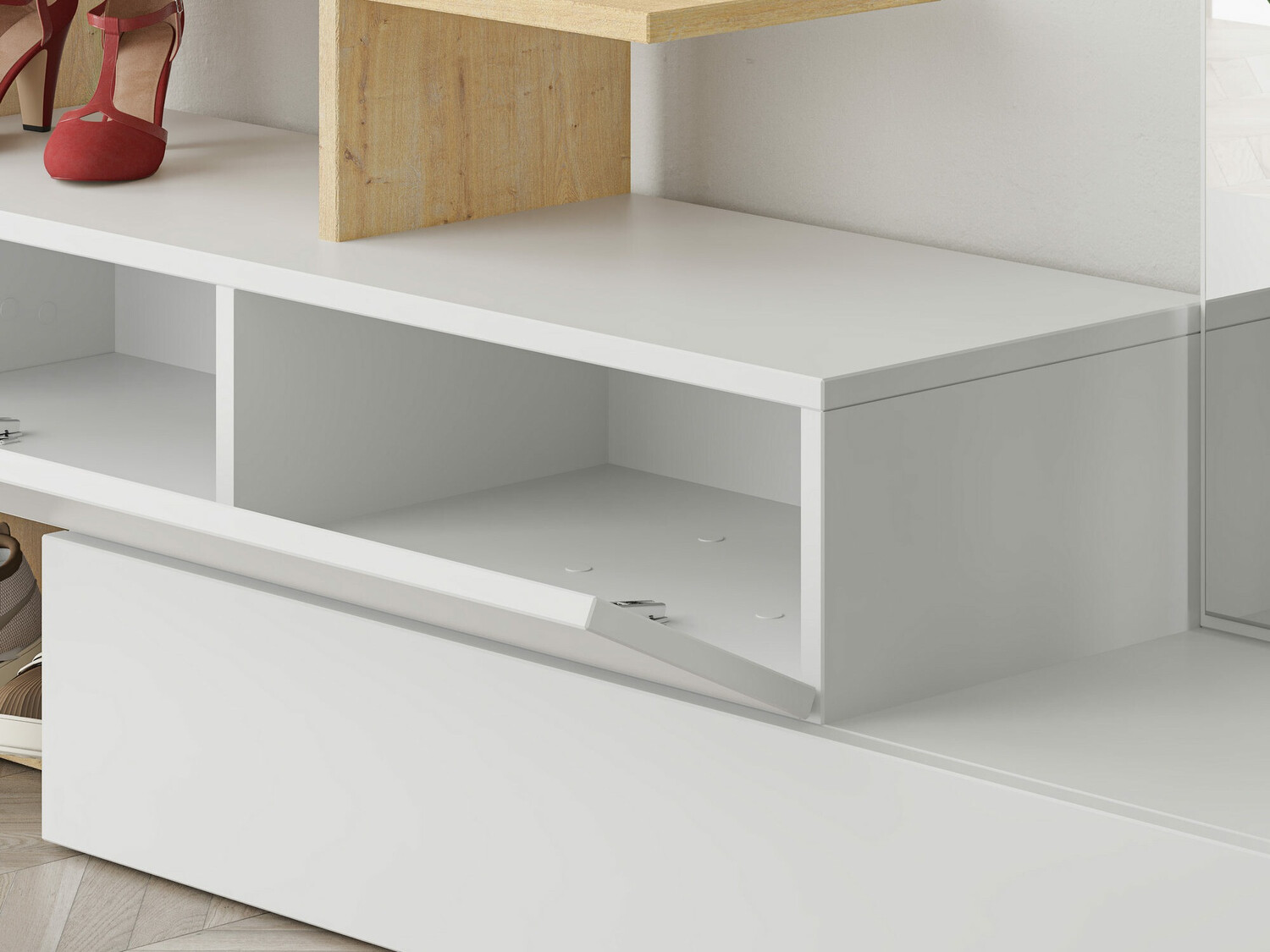 Komplet za predsobo Kailua 502 (Bela + Hrast)