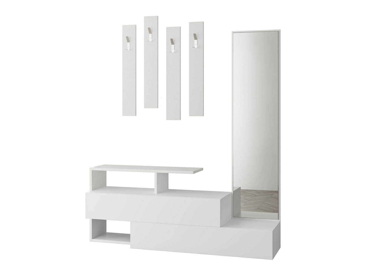 Komplet za predsobo Kailua 502 (Bela)