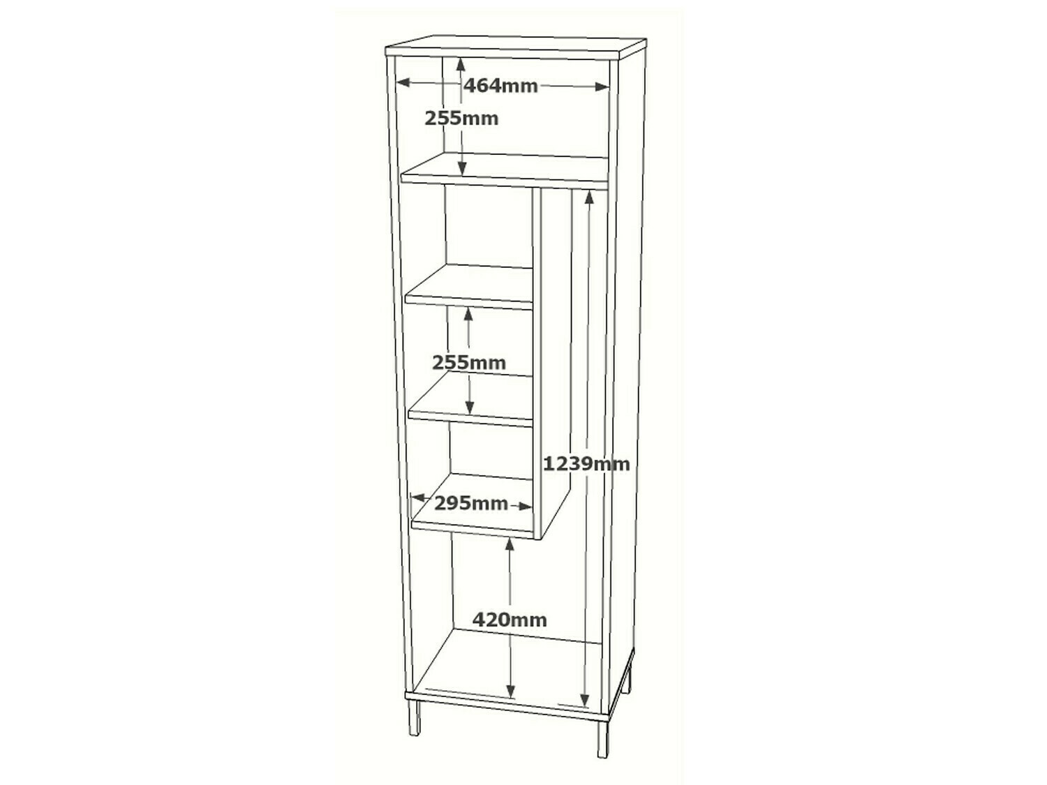 Prostostoječa Kopalniška omarica Kailua 2071 (Bela + Oreh)