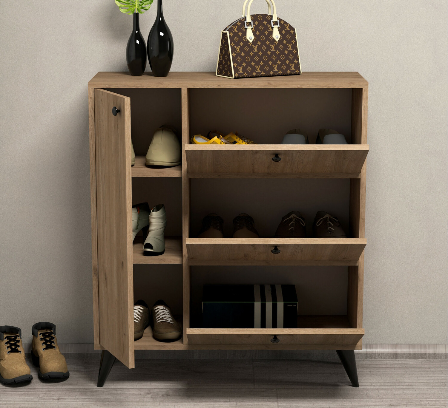 Regal za čevlje Kailua 540 (Hrast)