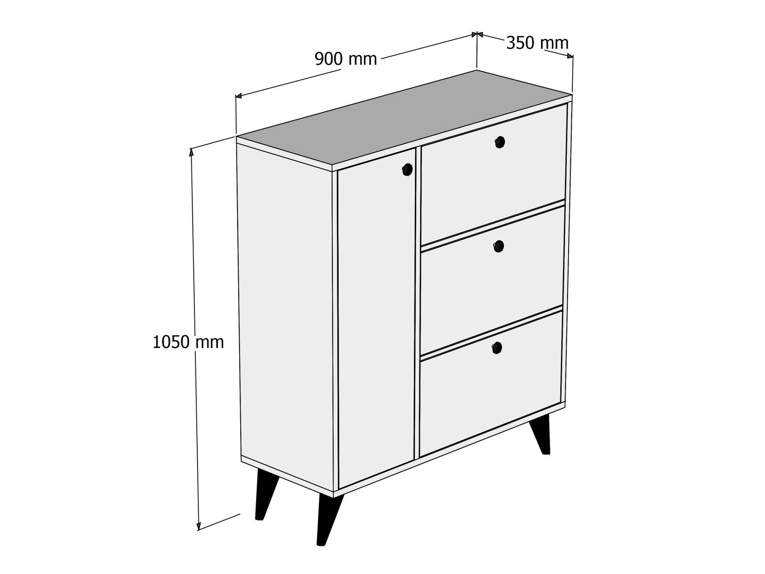 Regal za čevlje Kailua 540 (Hrast)