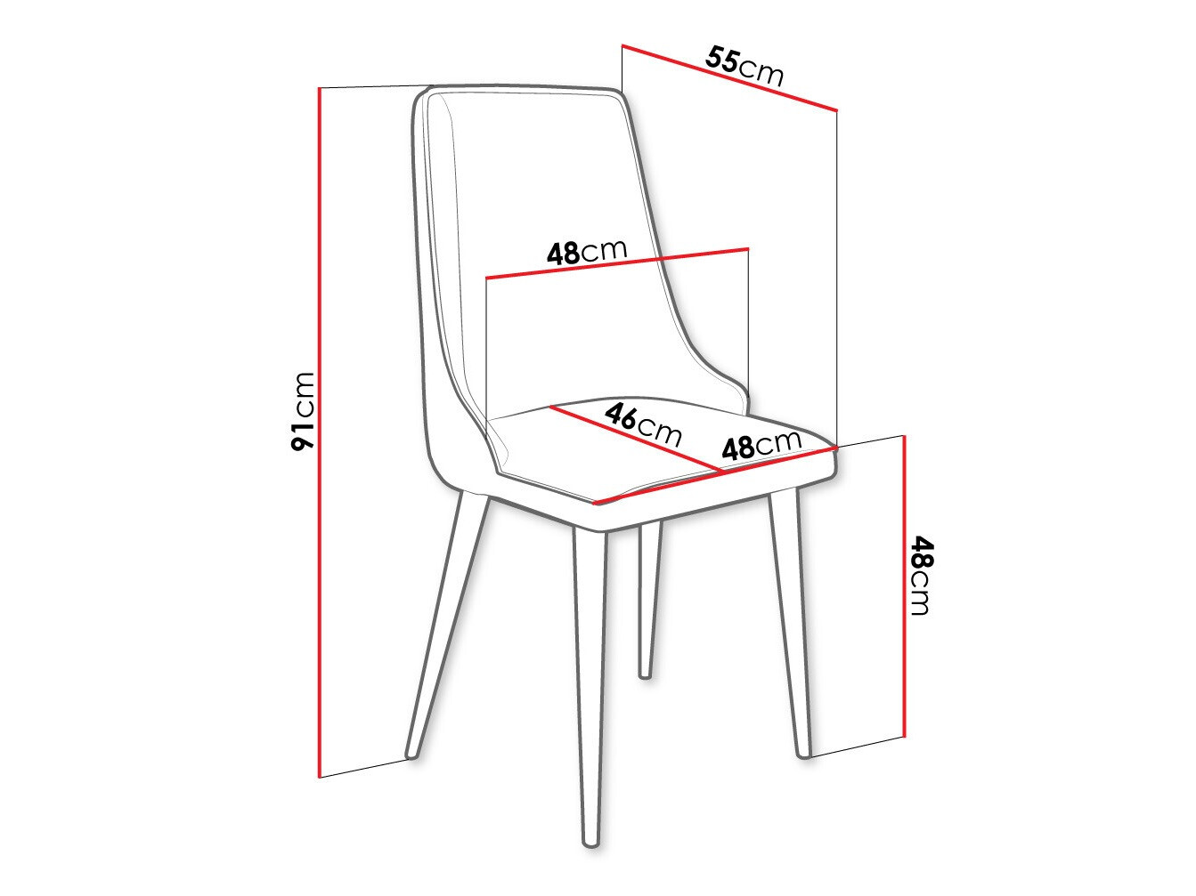 Stol Jackson 106 (Črna + Magic Velvet 2209)