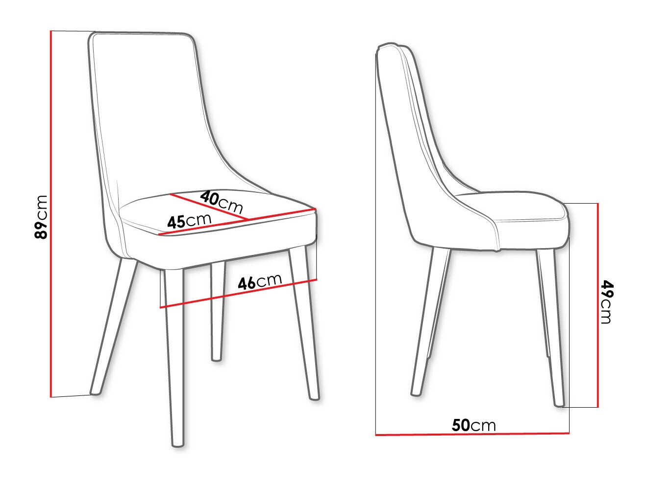 Stol Jackson 107 (Črna + Magic Velvet 2217)
