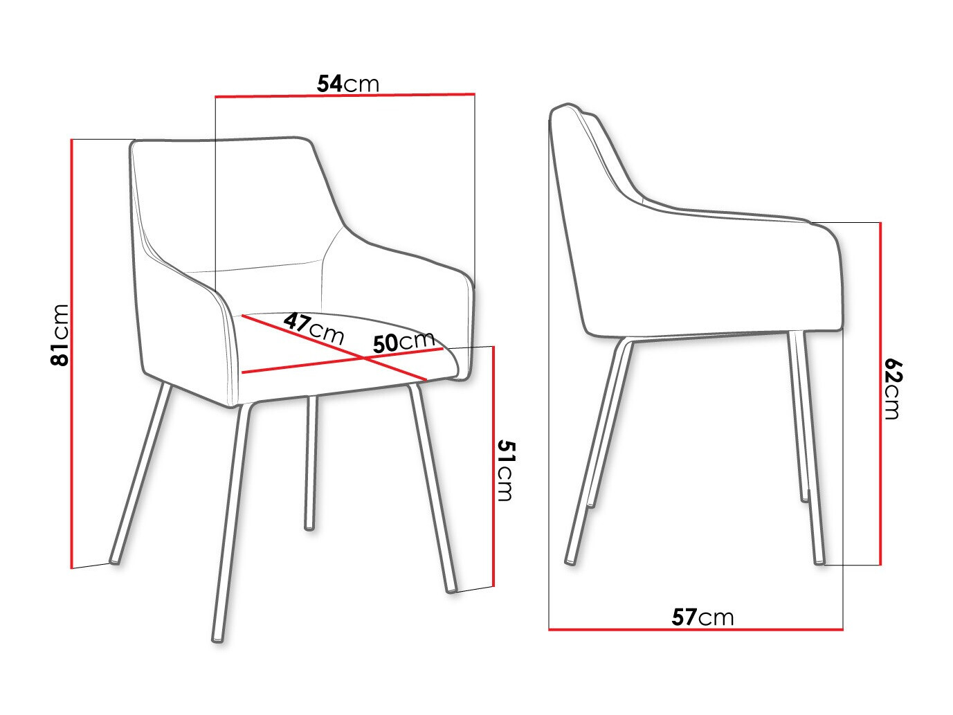 Stol Jackson 109 (Črna + Magic Velvet 2240)