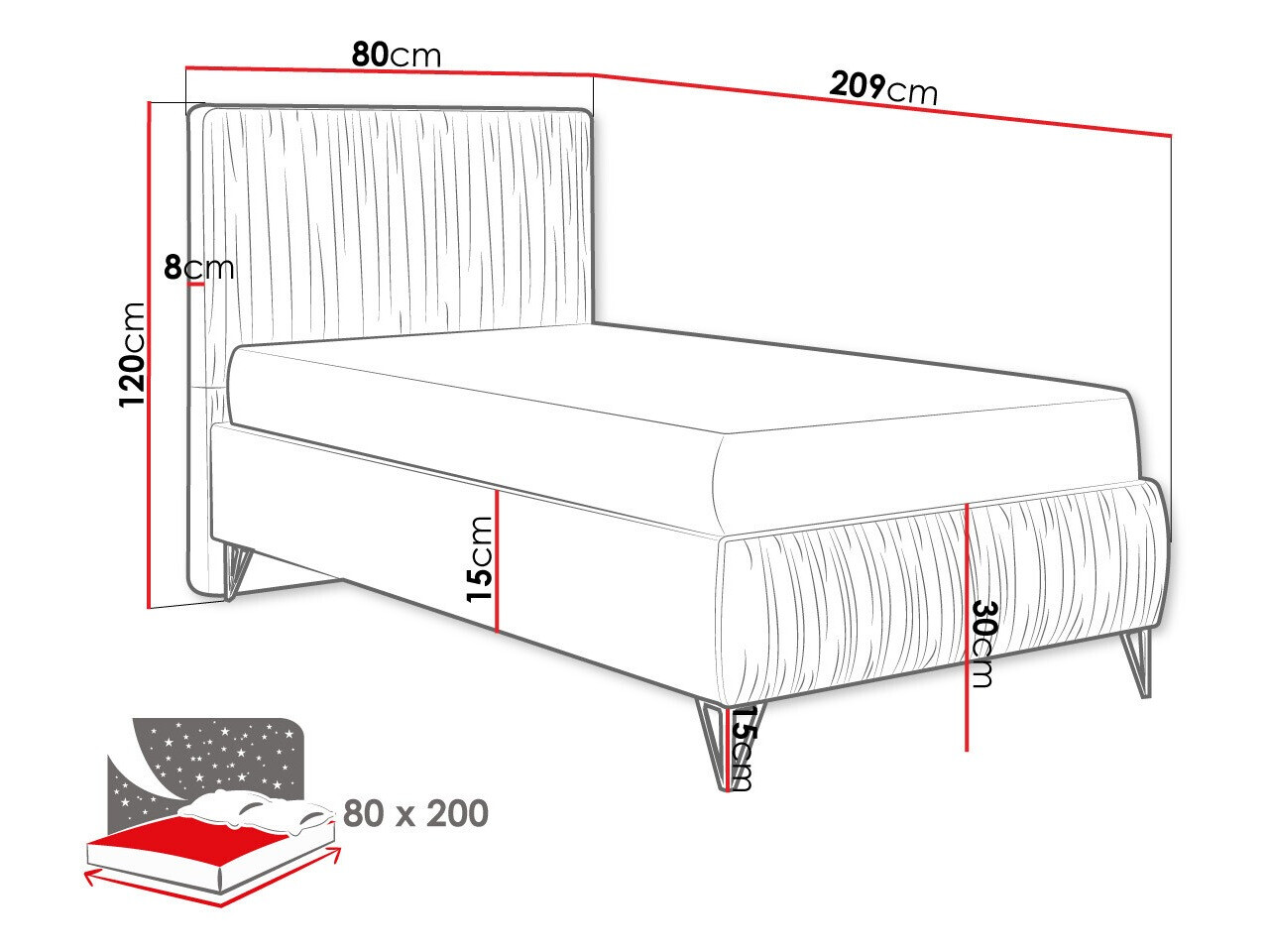 Postelja Logan 112 (Amor Velvet 4321)