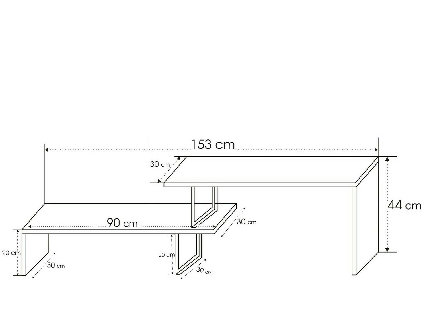 TV-omarica Kailua 596 (Antracit + Črna)