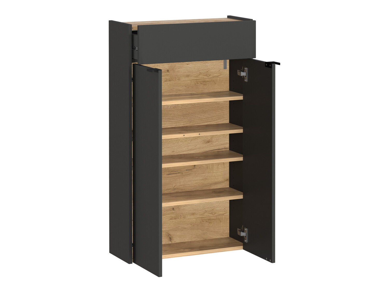 Komplet za predsobo Cirsale 105 (Grafit + Navarra hrast)