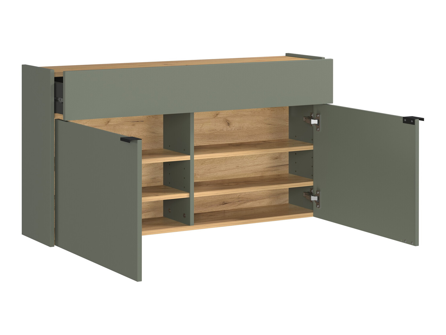 Komplet za predsobo Cirsale 107 (Prašno zelena + Navarra hrast)