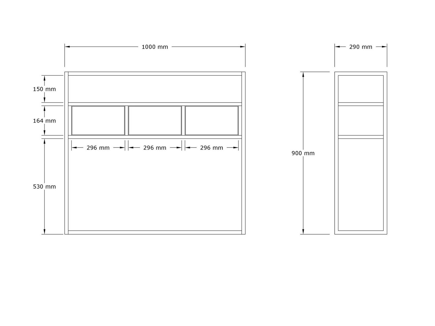 Konzolna miza Kailua 636 (Svetlo rjava + Črna)