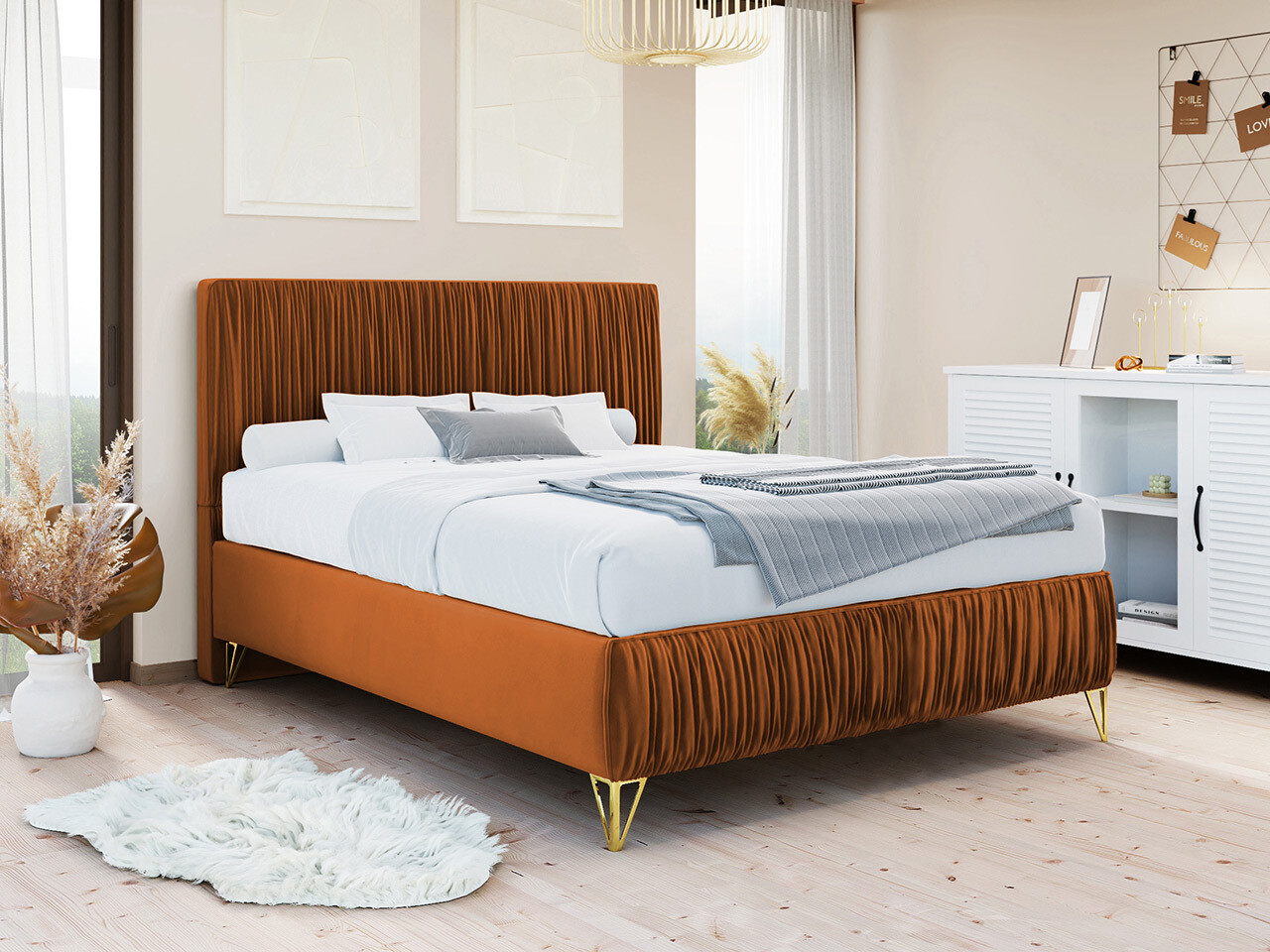 Postelja Logan 112 (Amor Velvet 4305)