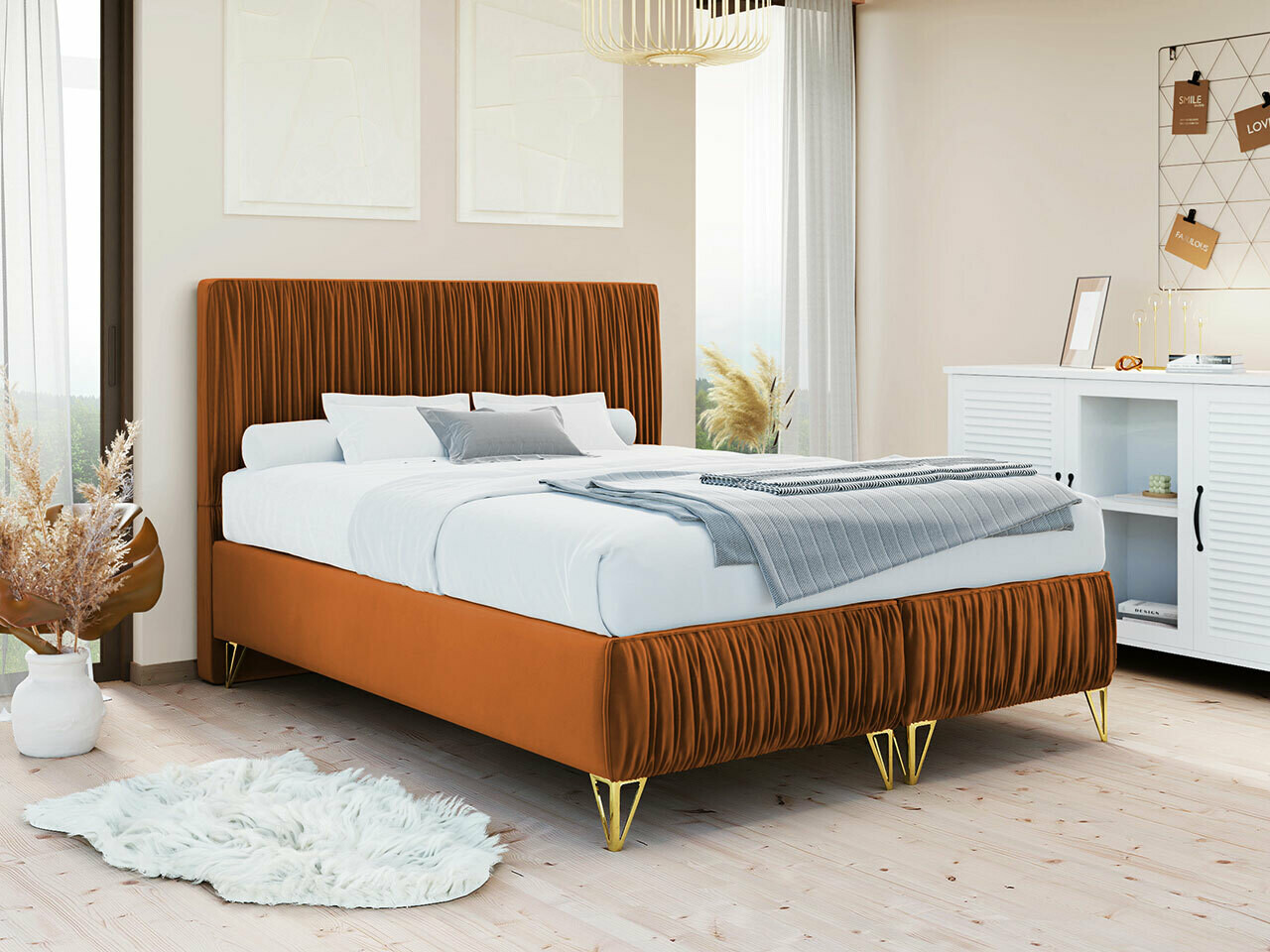 Postelja Logan 112 (Amor Velvet 4305)