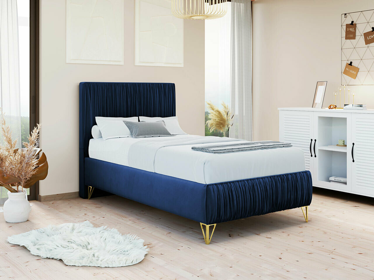 Postelja Logan 112 (Amor Velvet 4314)