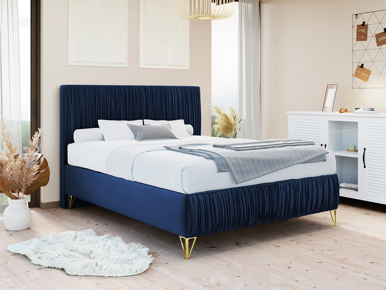 Postelja Logan 112 (Amor Velvet 4314)