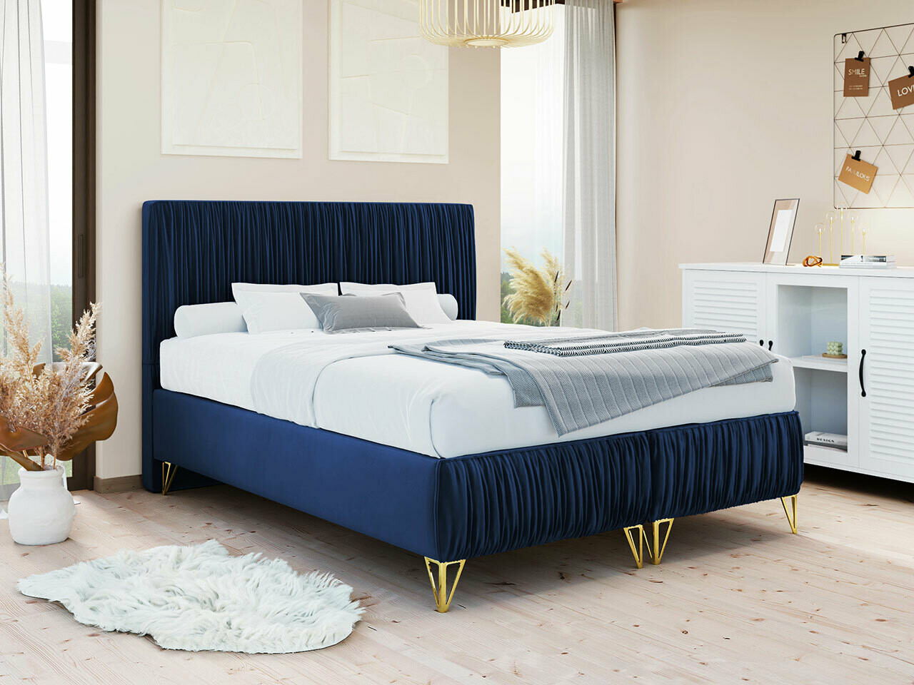 Postelja Logan 112 (Amor Velvet 4314)