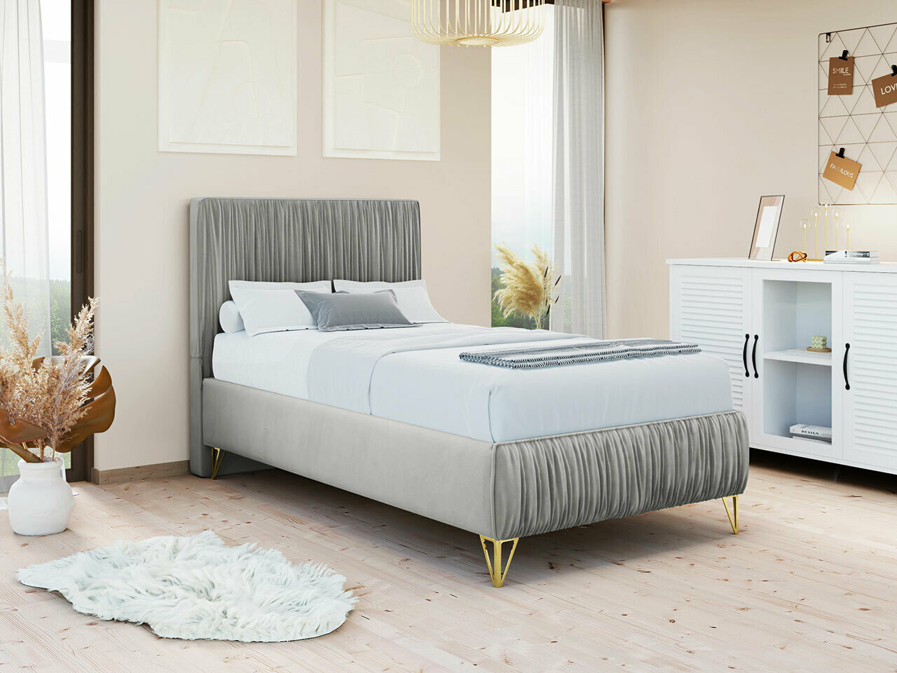 Postelja Logan 112 (Amor Velvet 4318)